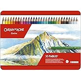 Caran D'Ache Pablo Artist Colored Pencils – Set Of 80 Assorted Colors, Water-Resistant, Lightfast, Professional Quality