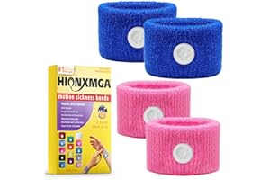 HIONXMGA Motion Sickness bands/Acupressure Nausea Wristband for Nausea,Sea Sickness Wristbands for Natural Relief of Morning Sickness,Dizziness,Anxiety, Motion Sickness(Car, Sea, Flying Travel Sickness)