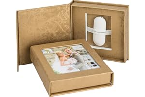 ELEGANTDISK USB Box for 1 USB Flash Drive with Picture Window. Flash Drive Storage Box (Gold)