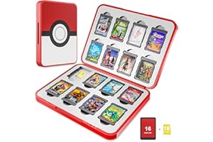 LUCYLANKER Custodia per Schede di Gioco Magnetiche per Nintendo Switch,Switch Lite & Switch OLED con 16 Slot per Schede di Gioco e 16 Slot per Schede Micro SD,Organizer di Gioco Antiurto Resistente All'acqua (A)