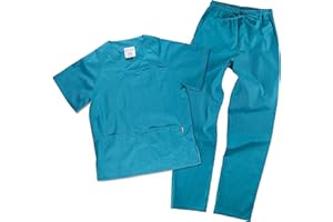 Teamwork Workteam Uniforme sanitario o Conjunto Sanitario, con elástico y cordón en la cintura, Casaca y Pantalon Unisex