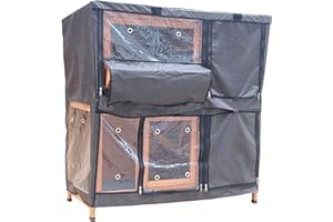 BUNNY BUSINESS 41" 2-Tier Double Decker Rabbit/Guinea Pig Hutch Hutches with Sliding Trays & Ramp (COVER ONLY)