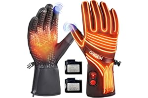 Origem Gant Chauffant Rechargeable Ultra-Fin pour Homme et Femme, Batterie 7,4 V 6000 mAh, sous Gant Chauffant Moto, Gant Thermique et Tactile Idéal pour Le Ski, Le Vélo et Les Mains Arthritiques