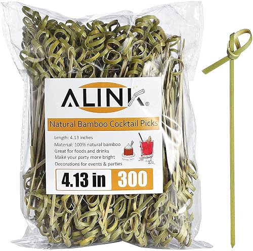 ALINK Bambus-Cocktailspieße, 10 cm, 300 Stück