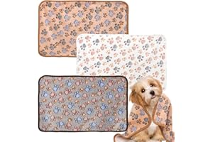 AERZOUSER 3 Piezas 40 x 60 cm Manta Perro Pequeño,Manta para Perros, Suave y Cálida, Adecuado para Animales pequeños como Gatos y Perros