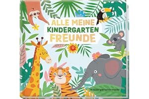 ‎HÄFFT Häfft® Lernfreunde Freundebuch Kindergarten "Dschungel" Alle meine Kindergartenfreunde: Freundealbum zum Malen, Ankreuzen, Ausfüllen - nachhaltig & klimafreundlich