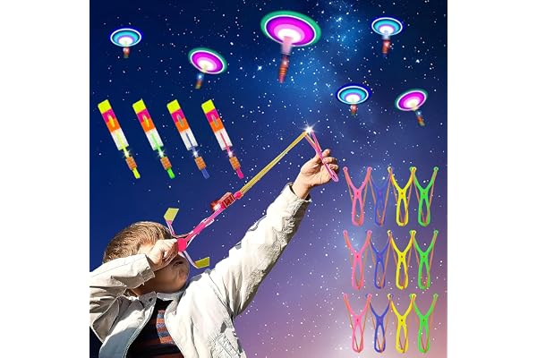 HENGBIRD Lot de 12 hélicoptères à LED - Jouet volant lumineux - Cadeau d'anniversaire pour enfant