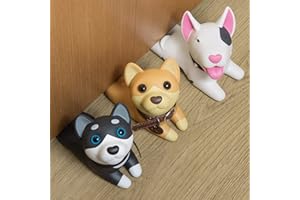 OMOOJEE Ogranicznik do drzwi, uroczy pies, dekoracyjny klin do drzwi do domu i biura (3 szt.)