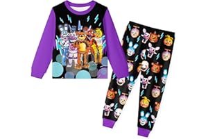 Pitevotur Five Nights Pyjamas Set Boys Girls Pajamas Cartoon Kids Pjs Set Sleepwear 3-11 Years