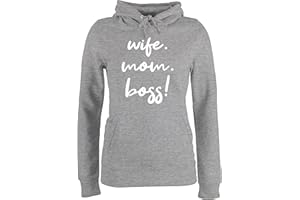 Shirtracer - Pullover Damen Hoodie Frauen - Mama - Wife Mom Boss I Mom Life