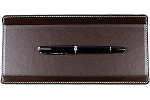 DELMON VARONE - FINE LEATHERGOODS MADE IN GERMANY DELMON VARONE - Federschale aus Cambridge Top Grain Leder braun - Echtleder Stiftablage für Kugelschreiber und Füller - Elegante Stifteschale mit schwerer Metalleinlage für Schreibtisch und Büro