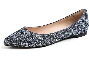 Feversole Ballerina in Paillettes Luccicanti Colorata con Cuscino in Memory Foam per amaretti da Donna