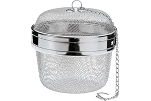 Küchenprofi Gewürzkugel Edelstahl, Teesieb / Gewürzsieb für losen Tee und Gewürze wie Pfeffer, Chili, Zimt und mehr, Gewürzsieb zum Mitkochen, Tee Ei, 10,5 cm