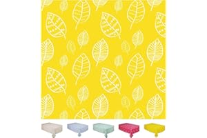 Home Direct Tovaglia in Tela Cerata plastificata Rettangolare 140 x 180cm Le Foglie Gialla