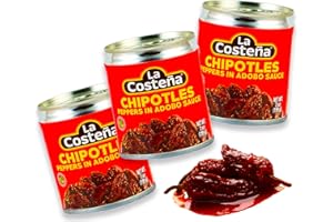 ‎MEXHAUS Chipotle Chili in Adobo Sauce von La Costeña – 3er Pack (je 199 g) – Rauchig-scharfe Chilis in würziger Tomatensauce – Ideal für mexikanische Gerichte