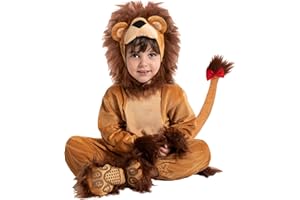 Spooktacular Creations Baby-Kostüm mit braunem Löwen, realistisch, mit Stiefeletten für Halloween, Partys mit Tiermotto