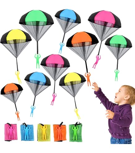 Parachute Jouet VGEBY Parachute De Jeu En Plein Air, Les Enfants Jouent Au Parachute Saut En Parachute Pour 1 Personne