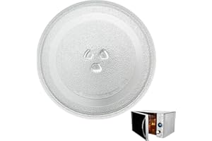 QUNKUN Assiette pour Micro Ondes, Plateau Tournant en verre 24,5 cm, Plateau Micro Onde Universel, Plateau Tournant pour Micro-ondes, Plateau Micro Onde en Verre, Rond pour Divers Micro-Ondes