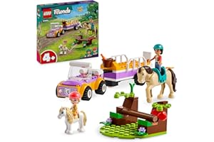 LEGO Friends La Remorque du Cheval et du Poney, Jouet pour Filles et Garçons, Figurines de Poupées avec Liann, Zoya et 2 Figurines d'animaux, Cadeau pour Enfants Dès 4 Ans 42634