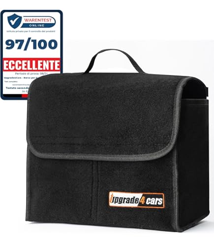 Organizer Bagagliaio Auto In Feltro | Grigio Scuro 50x24x17cm | Antiscivolo | Multiuso Per Oggetti Vari - Foto 9