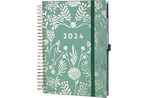 (en anglais) Agenda 2023 2024 ‘Family Life Book’ Boxclever Press. Agenda familial 2023 2024 A5 avec 7 colonnes. Agenda scolaire 2023 2024 16 mois août 23 à 24 déc. Agenda semainier avec listes. (Vert)