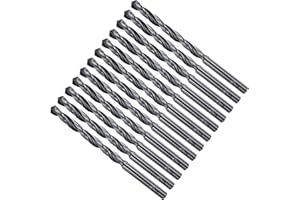 METALLIXITY Drill Bit (5mm) 12Pcs, 4241 High-Speed Steel Straight Shank Nitriding Black 118° for Wood Plastic Iron Copper Aluminum Low Soft Metal