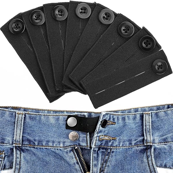 Estensori Vita Pantaloni - 6 Pezzi Elastici Per Allargare Cintura - Ideali Per Gravidanza O Variazione Peso