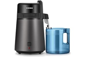 VIVOHOME Water Distiller Machine 304 Stainless Steel 6L Countertop Distilled Water Purifier Maker with Smart Switch and BPA Free Container for Home and Office Use