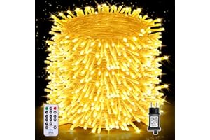 Auriostar Guirlande Lumineuse Exterieure 100m 1000LEDs, Guirlande Lumineuse Noel Intérieur et Extérieur étanche IP44, 8 Modes avec Télécommande pour Noël, Chambre, Décoration Sapin de Noel