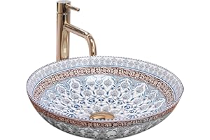 Rea LAVABO SOBRE ENCIMERA Arte Blue Lavabo de baño 400 x 400 x 115 mm Cerámica (azul)