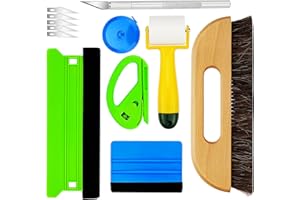 Umaki Wallpaper Smoothing Kit with Wallpaper Paste Brush, 21cm Plastic Squeegee, Measuring Tape, Seam Roller