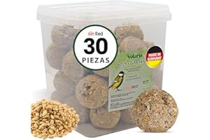 Eggersmann volaris 30 bolas de masa sin red de 2,7 kg | Bola de grano para aves silvestres | Alimento completo nutritivo para todo tipo de aves