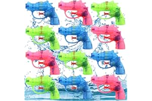 Lets Joy Mini Pistola de Agua, 12 Piezas Pistola de Agua Pequeña, Juguetes Pistolas, Regalos Veranos para Niños Juguetes Niños para Playa Piscina Fiesta (A)