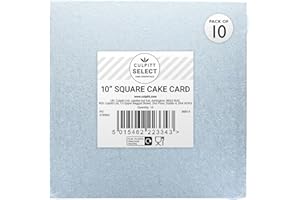Culpitt Select 10" 3mm Square Cake Boards, 3mm Double Thick Cards For Celebration Desserts, Birthday Treats, Cupcakes, and More! 10 Inch, Pack Of 10