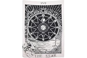 Popular Handicrafts Arazzo dei tarocchi The Star Tapestry - Medieval Europe Divination Arazzo da parete misterioso arazzo da parete per decorazione della casa 80 x 100 cm