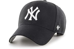 MLB New York Yankees '47 MVP czapka – bawełniana czapka baseballowa unisex najwyższej jakości design i rzemiosło marki Generational Family Sportswear Brand, Czarny, rozmiar uniwersalny
