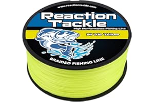 Reaction Tackle Braided Fishing Line - Professional Performance for Saltwater or Freshwater Fish - Colorful Line for Increased Visibility