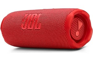 JBL Flip 7 Bezprzewodowy Przenośny Głośnik Bluetooth, 16 H Odtwarzania, Wodoodporność IP68, Pyłoszczelność i Odporność na Upadki, Dźwięk JBL Pro z Funkcją AI Boost, Auracast, Czerwony