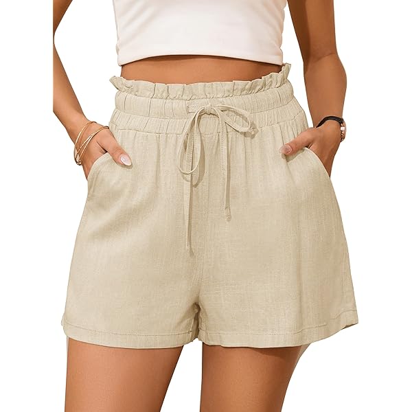 YGJIEGENG Damen Shorts Sommer - Elastische Wanderhose Mit Seitentaschen