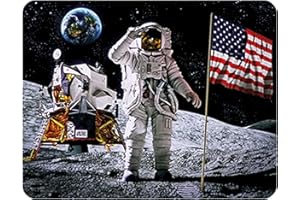 Deluxebase Calamita 3D LiveLife - Atterraggio sulla Luna Calamita da Frigorifero 3D Lenticolare a Tema Spazio. Decorazioni magnetiche per Bambini e Adulti con Opera d'Arte di David Penfound