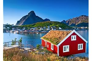 HUADADA Puzzle 1000 elementów, 1000 elementów, puzzle dla dorosłych, Impossible Puzzle, prezent, gry zręcznościowe, sprytne puzzle, kolorowe puzzle z motywem Norwegii