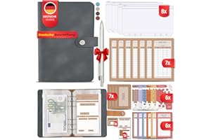 SCHANSLI Budget Planner Deutsch Set mit Sparchallenge - inkl. Kugelschreiber. Sparbuch mit Folien Deutsch - Finanzplaner Deutsch. Bugetplaner mit Folien Deutsch. Budget Planer Deutsch. Budgetplaner Deutsch