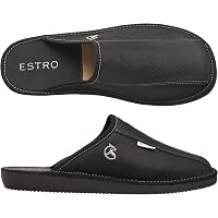 APREGGIO - Pantofole da Uomo in Pelle - Slippers in Pelle - Pantofole Uomo - Ciabatte - Slip-On - Bronzo - Taglia 40