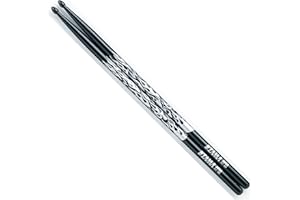 TAMA 7A-F-BS Bacchette da tamburo Red Rhythmic Fire (ø 13mm x 390 mm), colore: Nero