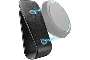 COCASES Magnetische OOONO 2 Halterung, Auto-Sonnenblendenhalterung kompatibel mit OOONO Co-Driver NO2; Magnet Halterung aus Leder für Auto SUVs schwarz