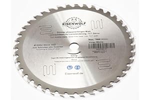 LEPIK Hoja de sierra circular de alta calidad para madera, 200 x 16 mm, 40 dientes