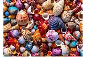 MOJIGE Jigsaw Puzzles for Adults 1000, Puzzles for Adults, Challenging Puzzles, Puzzle Game for The Whole for Women, Gifts for Men, Theme:Colorful Conch