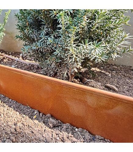 GartenAZ Gazonrand, metaal, cortenstaal, 103 x 13 cm, nuttige GartenAZ Gazonrand, metaal, cortenstaal, 103 x 13 cm, nuttige