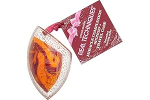 Real Techniques Miracle Complexion Sponge +Travel Case, Makeup Applicator for Cream or Liquid, Flawless Blending, Latex-Free, Vegan, Cruelty-Free, Compact Beauty Tool, 2 Piece Set