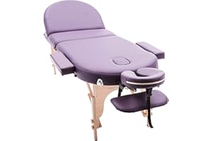 MASSAGE IMPERIAL® Monarch Deluxe Premium Table De Massage Extra Rembourrée 7 Cm - Plaques D'extrémité Reiki - 16 Kg - Violet
